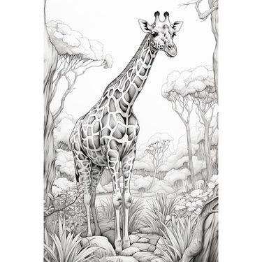 Tall Giraffe Painting